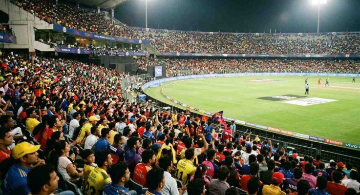 indian premier league 2026 stadium crowd during match