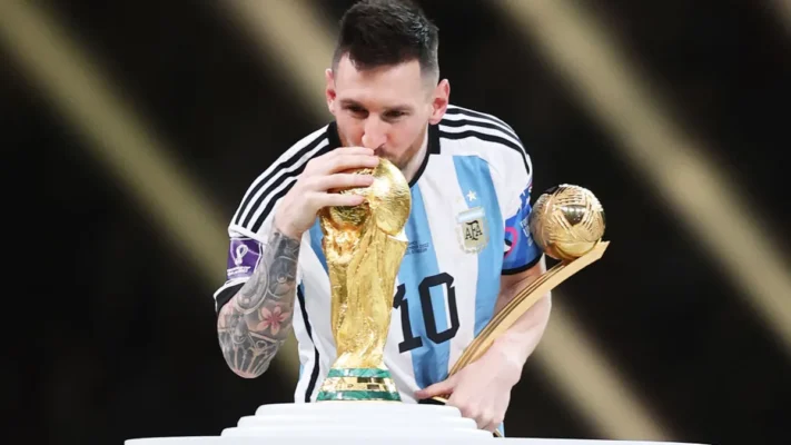 Lionel Messi leadership style reflected through quiet confidence in a stadium
